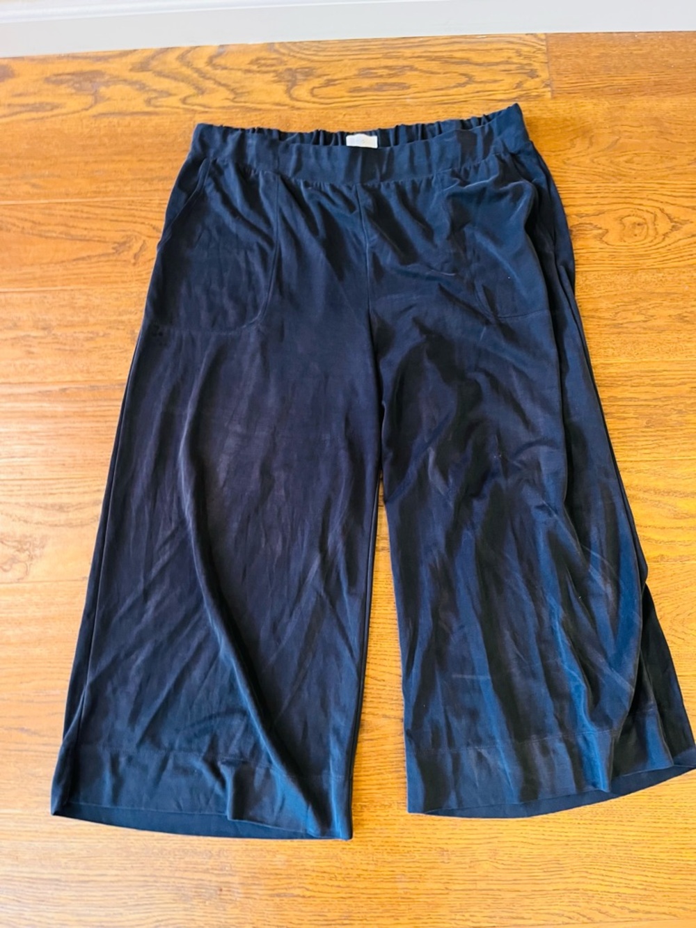 Lou & Grey Black Wide-Leg Pull-On Pants